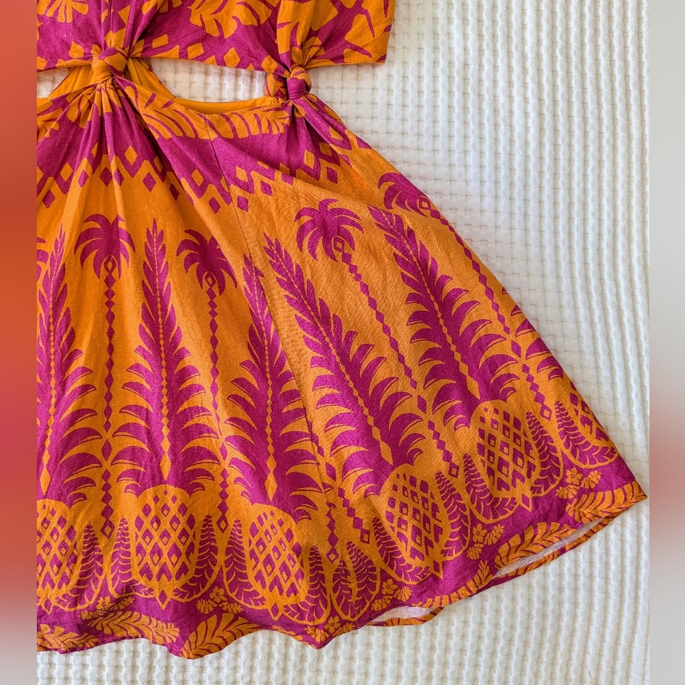FARM Rio Pink and Orange Mini Dress - Picture 8 of 16